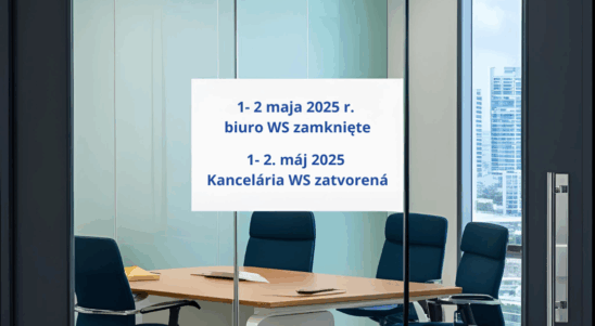 1 – 2 maja 2025 r. biuro Wspólnego Sekretariatu będzie zamknięte