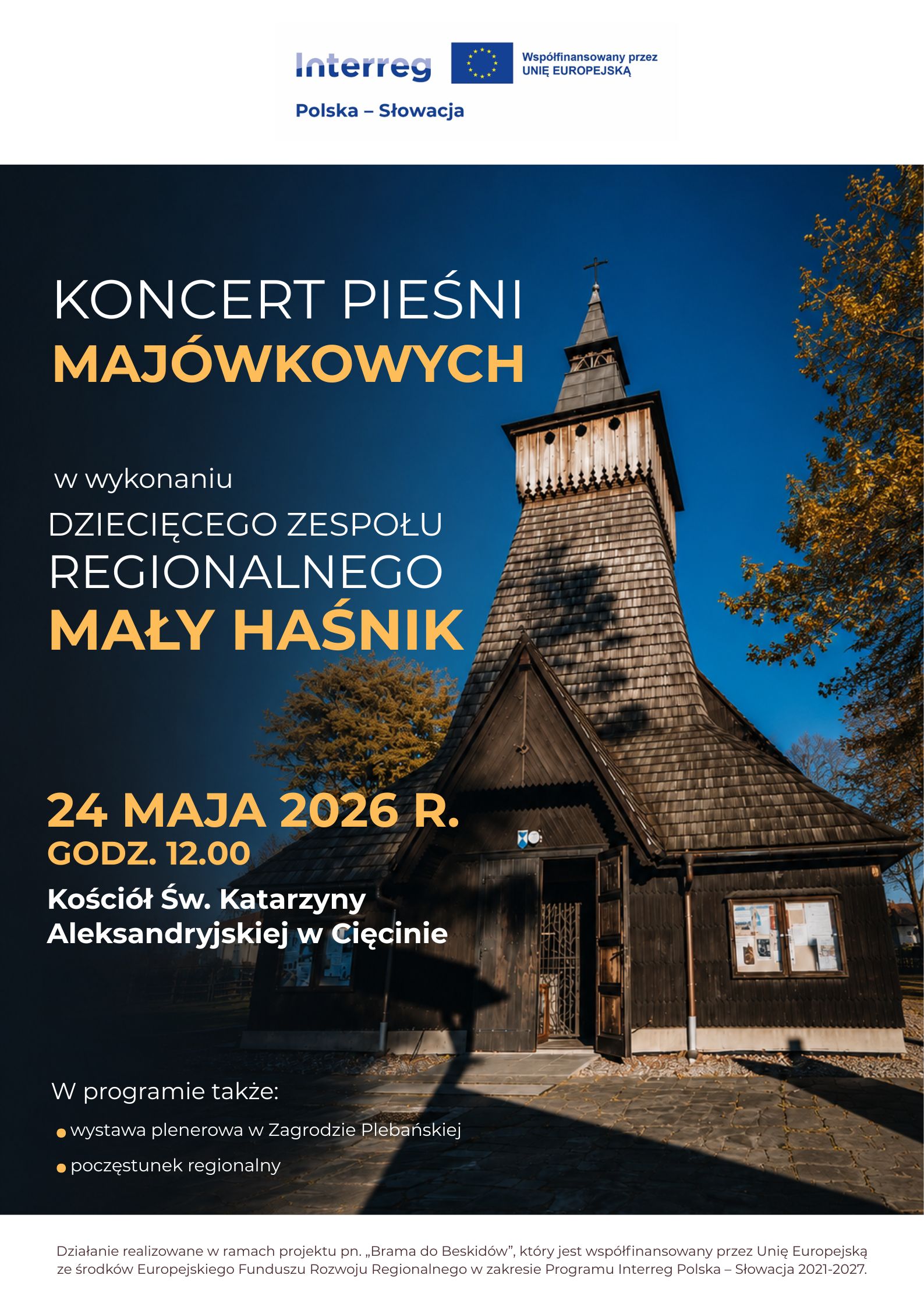 Koncert Pieśni Majowych w Cięcinie – poczuj magię Beskidów!